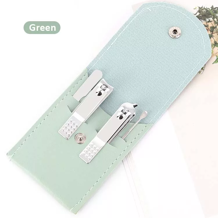 PU deri çanta 4pcs tırnak kesme makinesi seti